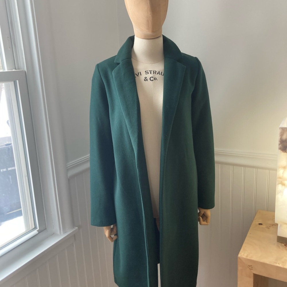Chic Forest Green Women's Trench Coat